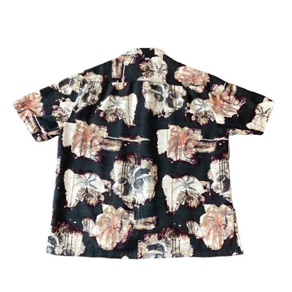 Caribbean Pure Silk Mens L Hawaiian Tropical Casual Button-Up Shirt 301G - Picture 3 of 7
